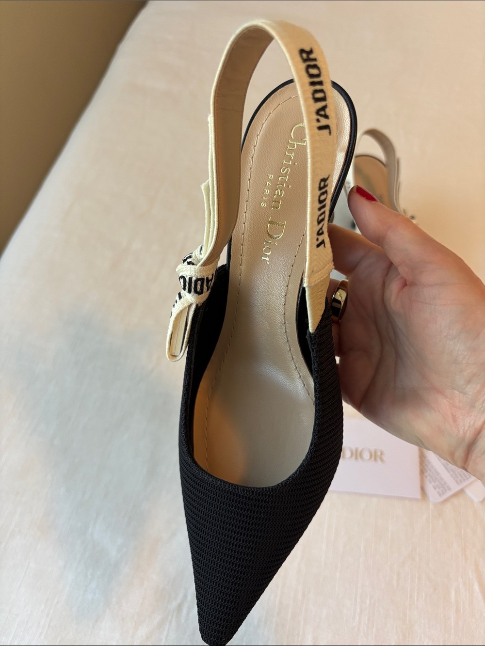 Dior Christian Dior Black J'Adior Slingback Kitten Heel Pumps 36 1/2 EU - NWT - Picture 4 of 17